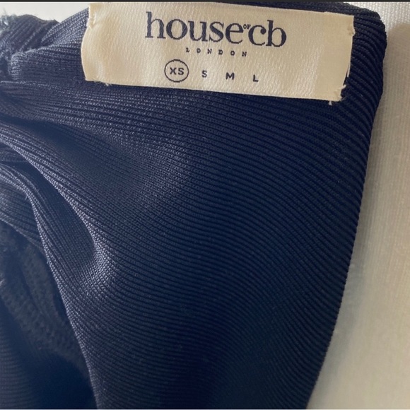 HOUSE OF CB Annika Black Bandage Puff Sleeve Dress - Picture 6 of 9